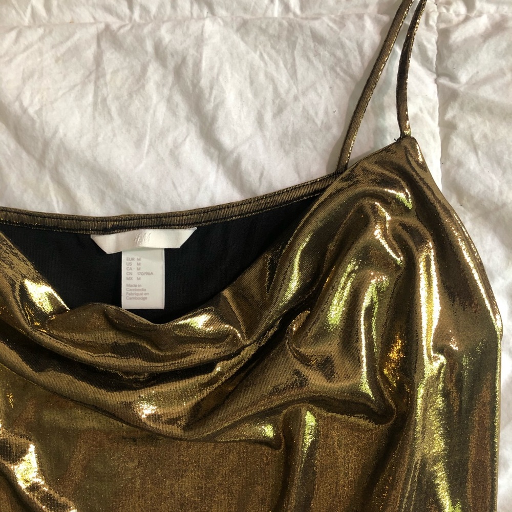 🔥Gold H&M Draped Top